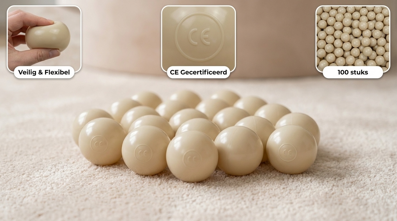 Ballenbak ballen beige (70mm) 100 stuks