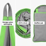 Hangmat schommel grijs - 160 x 57 cm - tot 80 kg