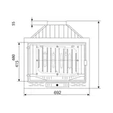 Inbouwhaard met watermantel - CV houtkachel - 16,2 kW - zwart