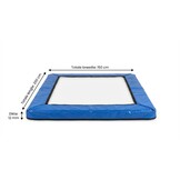 Trampoline rand - beschermrand - rechthoek - 150x200 cm - blauw
