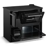 Houtfornuis met oven en kookplaat - 9kW - OMEGA 701 - zwart