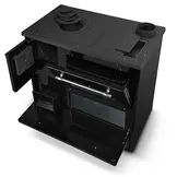 Houtfornuis met oven en kookplaat - 9kW - OMEGA 701 - zwart