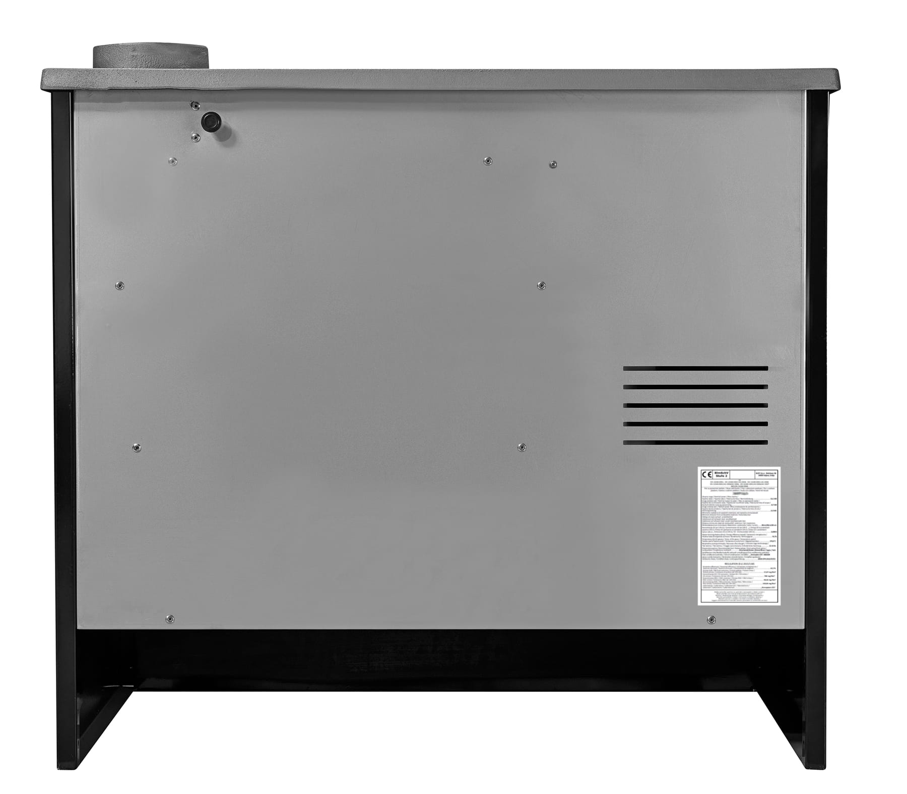 Houtfornuis met oven en kookplaat - 9kW - OMEGA 701 - zwart
