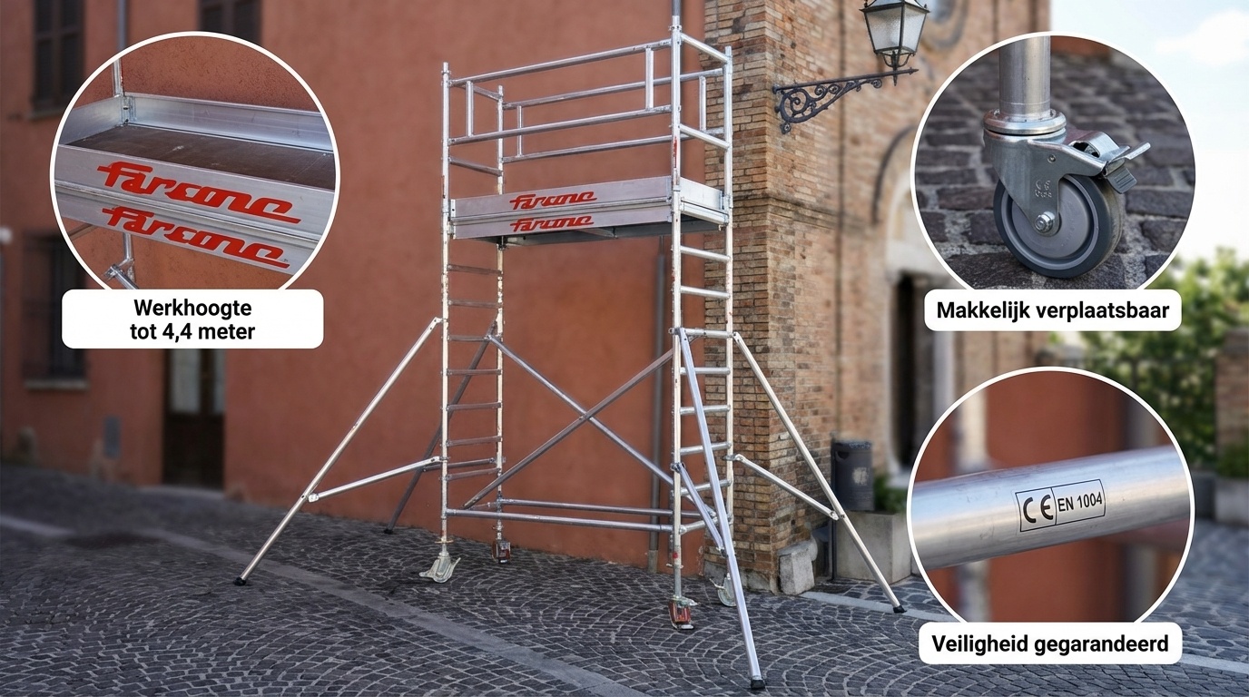 Rolsteiger - 75x180 cm - aluminium - werkhoogte 4,4 m