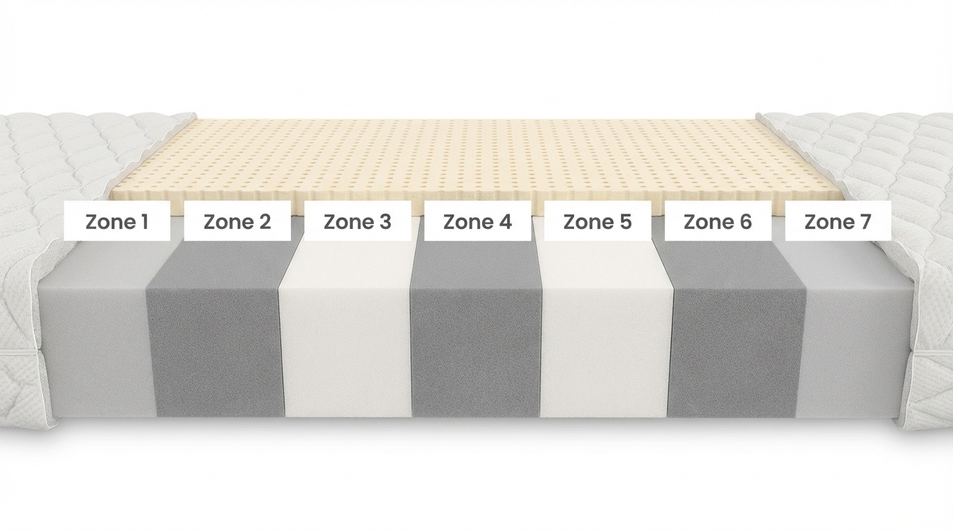 Schuimmatras 140x200 H2/H3 - 15cm dik, 7 zones, HR schuim