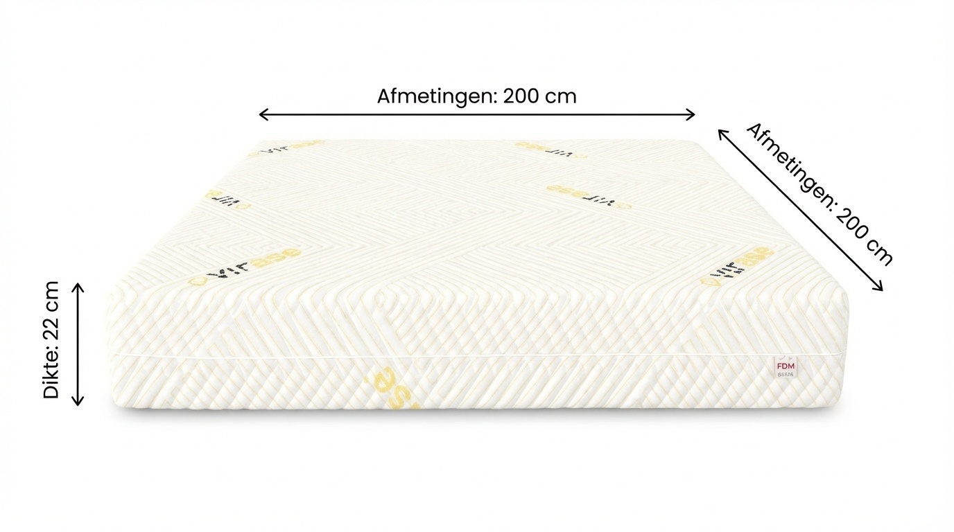 7 Zone pocketvering matras 200x200 - 22 cm dik