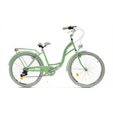 Meisjesfiets - 26 inch - met 7 versnellingen - mintgroen wit