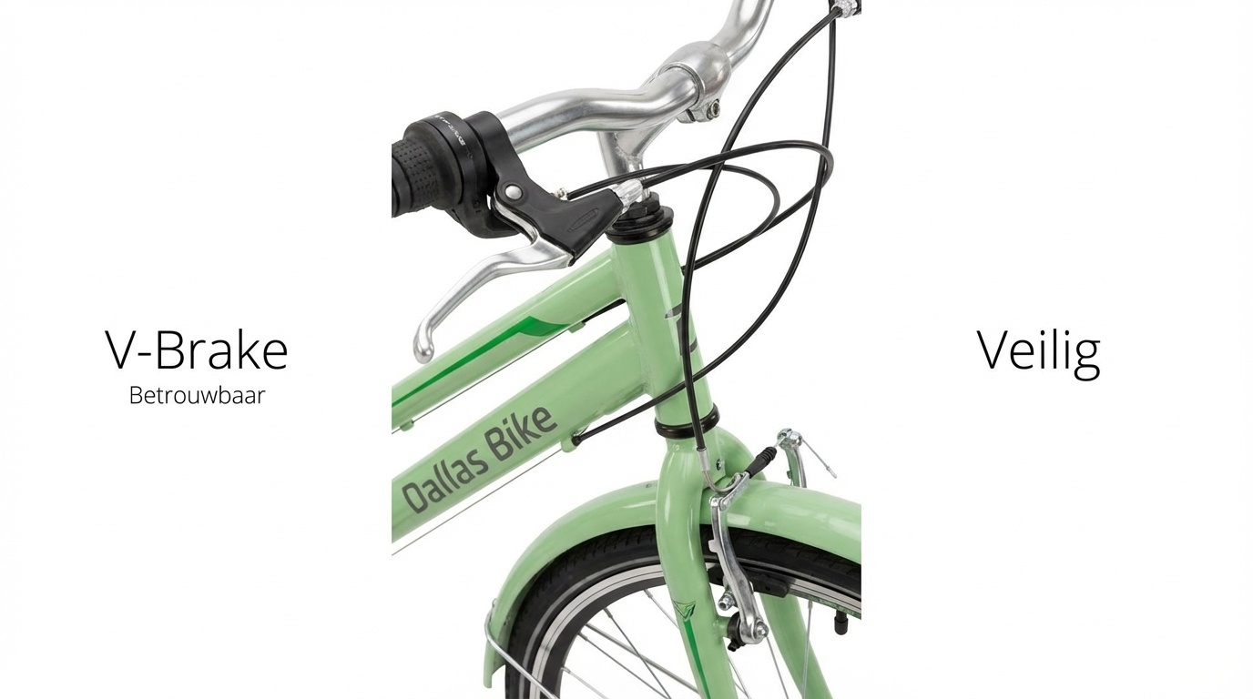 Meisjesfiets - 26 inch - met 7 versnellingen - mintgroen wit