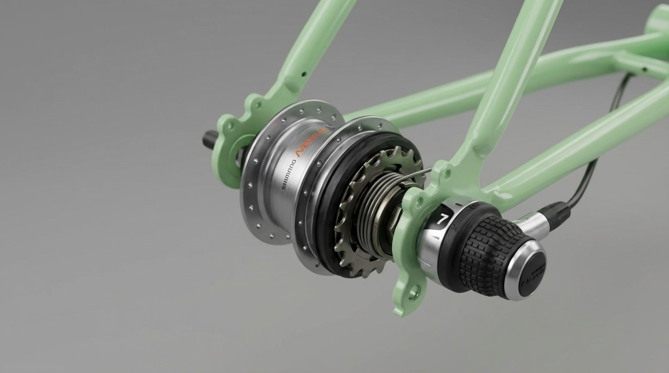 Meisjesfiets - 26 inch - met 7 versnellingen - mintgroen wit