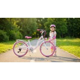 Meisjesfiets - 26 inch - met 7 versnellingen - wit roze