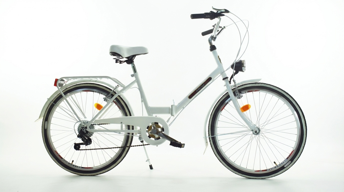 Vouwfiets - 24 inch - met 6 versnellingen - wit