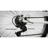 Vouwfiets - 24 inch - met 6 versnellingen - wit