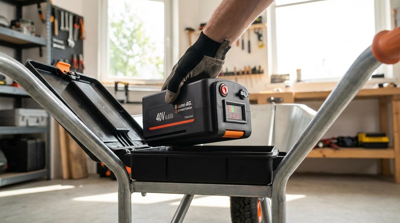 Accu - elektrische kruiwagen - 40V 6Ah Bäumr-AG Schwartzmann