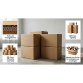 Verzenddozen 60x40x40 cm - 3-laags karton, bruin (50 stuks)