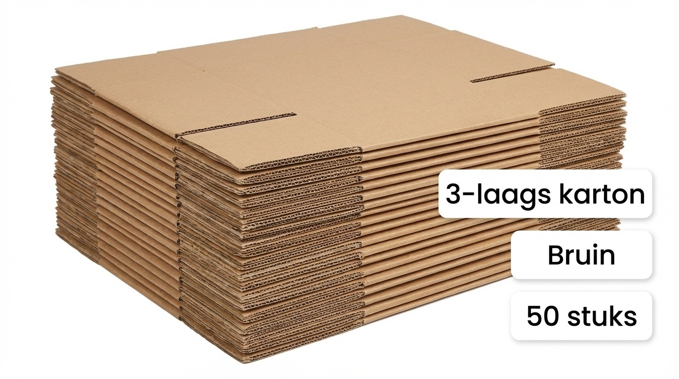 Verzenddozen 60x40x40 cm - 3-laags karton, bruin (50 stuks)