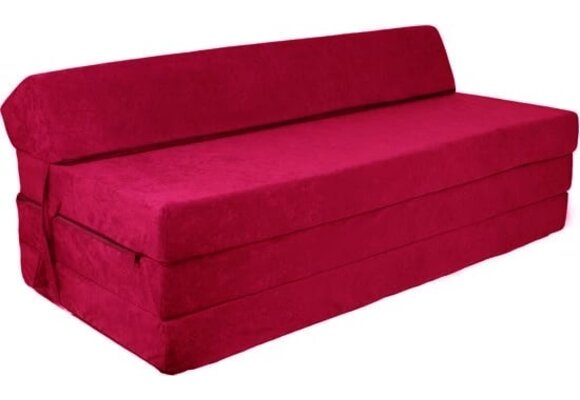 Opklapmatras 200x120cm Bordeaux - 10cm dik Foam - Wasbare Hoes