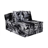 Logematras 200x70 - Opvouwbaar, 15cm dik, Wit/Zwart schuim