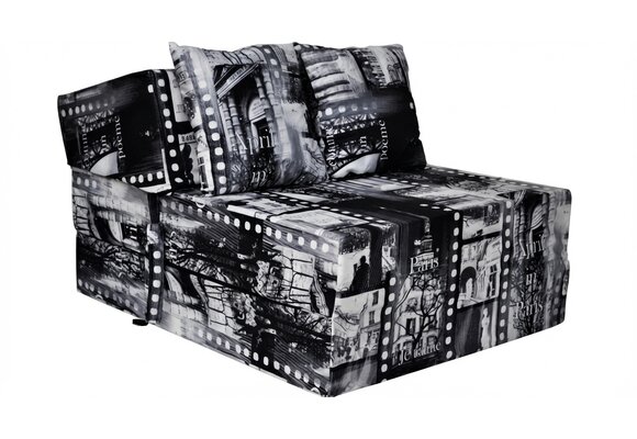 Logematras 200x70 - Opvouwbaar, 15cm dik, Wit/Zwart schuim