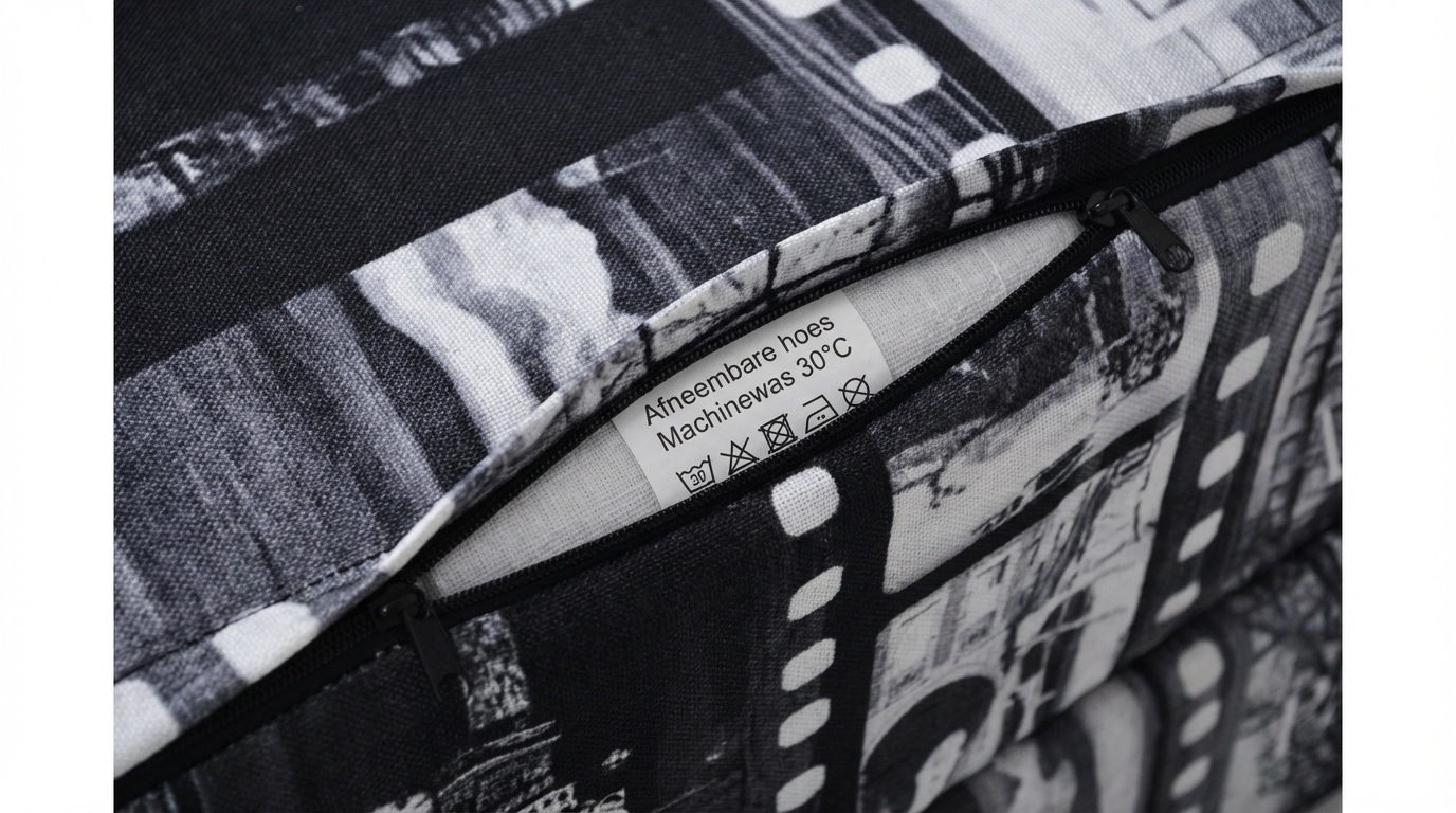 Logematras 200x70 - Opvouwbaar, 15cm dik, Wit/Zwart schuim