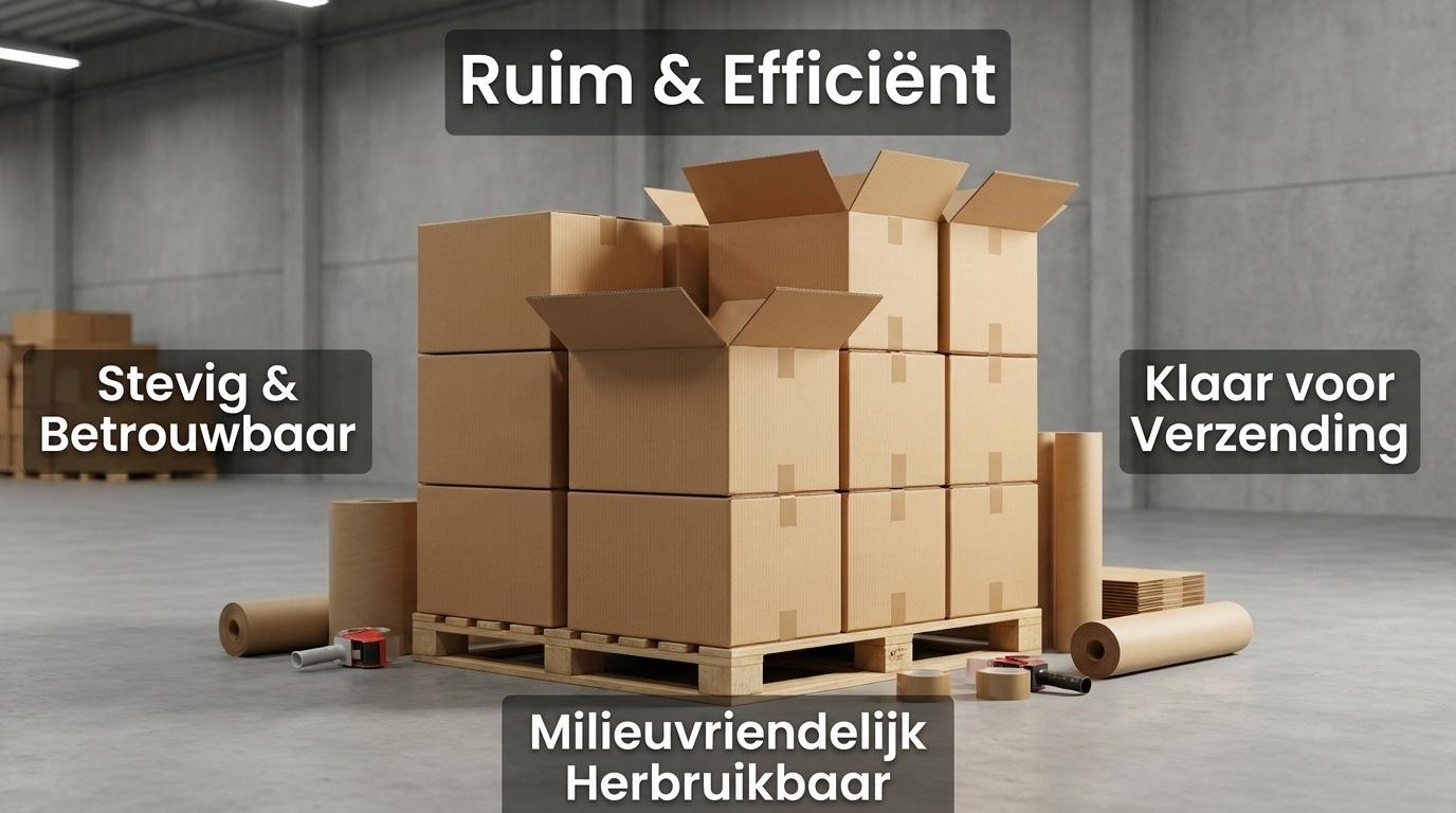 Verzenddozen - kartonnen dozen - 60x40x40cm - 3 laags 50 stuks