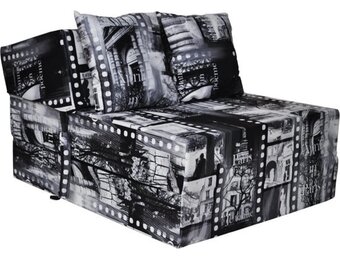 Luxe logeermatras - Parijs - camping matras - reismatras - opvouwbaar matras - 200 x 70 x 15 - met kussens