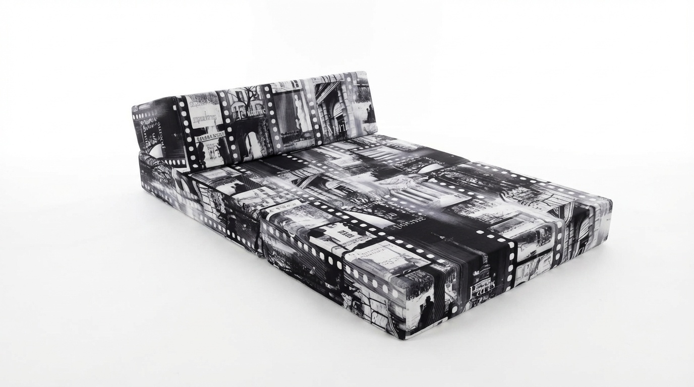 Luxe logeermatras - Parijs - camping matras - reismatras - opvouwbaar matras - 200 x 70 x 15 - met kussens