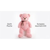 Grote roze knuffelbeer I love you