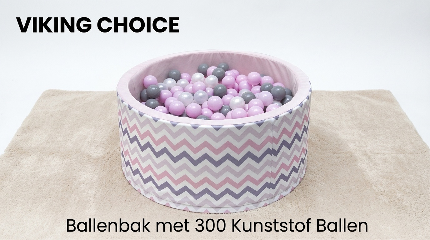 Ballenbak - stevige ballenbad -90 x 40 cm - 200 ballen Ø 7 cm - roze, wit, grijs en zilver