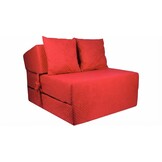 Opvouwbaar logeermatras 200x70x15 cm Rood - Comfortabel & Compact