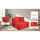 Opvouwbaar logeermatras 200x70x15 cm Rood - Comfortabel & Compact