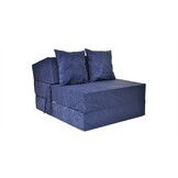 Opklapbed Navy Blue - 200x70x15 cm Foam | Compact Logeermatras