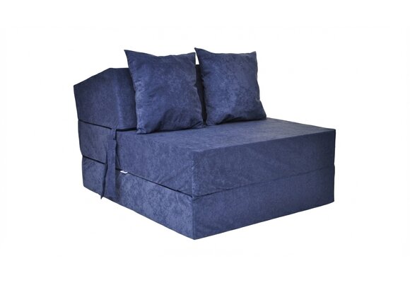 Opklapbed Navy Blue - 200x70x15 cm Foam | Compact Logeermatras