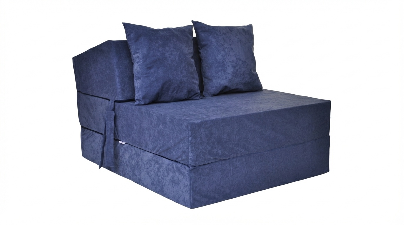 Opklapbed Navy Blue - 200x70x15 cm Foam | Compact Logeermatras