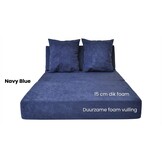 Opklapbed Navy Blue - 200x70x15 cm Foam | Compact Logeermatras