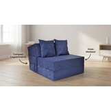 Opklapbed Navy Blue - 200x70x15 cm Foam | Compact Logeermatras