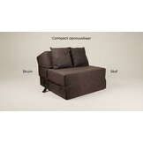 Opvouwbaar logeermatras | 200x70x15cm bruin foam | Luxe & Compact