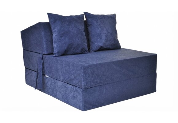 Logeermatras Navy Blue  - opvouwbaar matras - 200x70x15 cm - campingmatras
