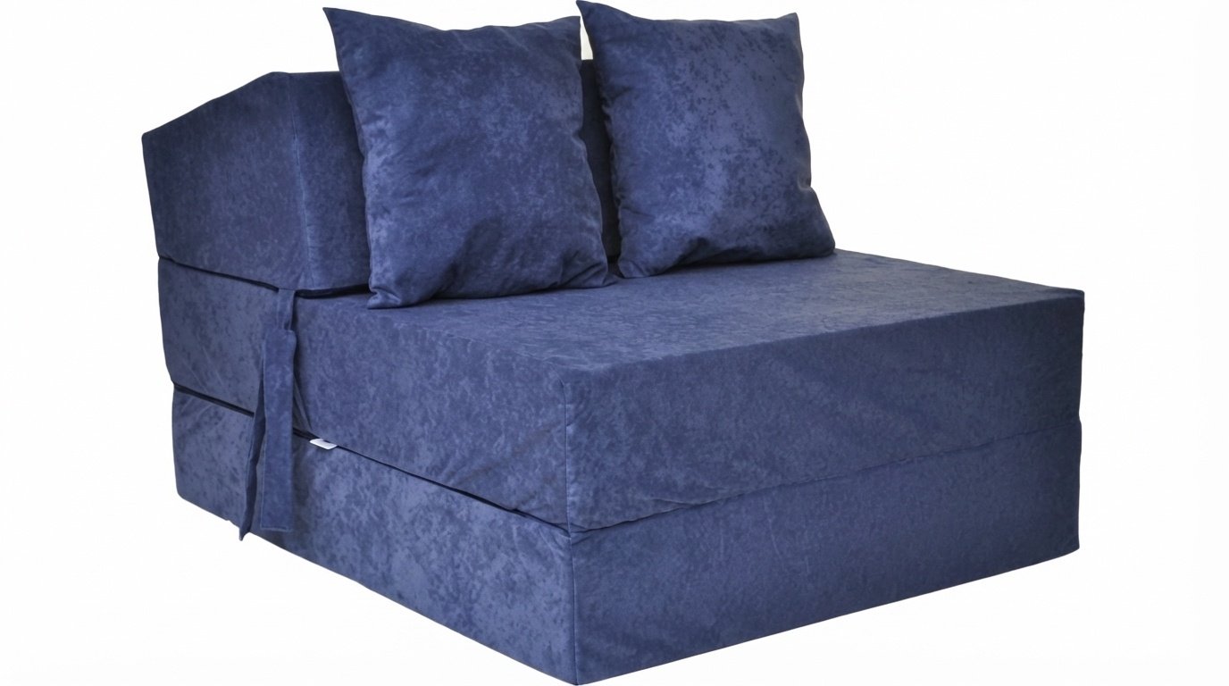 Logeermatras Navy Blue  - opvouwbaar matras - 200x70x15 cm - campingmatras