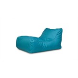 Luxe relax poef - blauw - wasbare polyester hoes