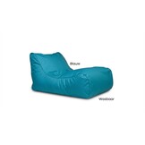 Luxe relax poef - blauw - wasbare polyester hoes