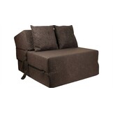 Luxe logeermatras - bruin - camping matras - reismatras - opvouwbaar matras - 200 x 70 x 15 - met kussens