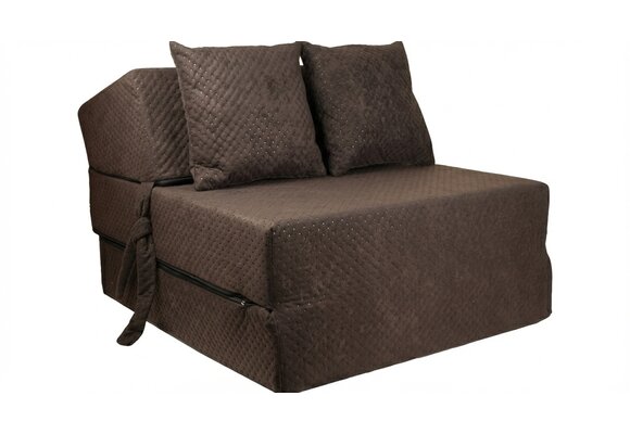 Luxe logeermatras - bruin - camping matras - reismatras - opvouwbaar matras - 200 x 70 x 15 - met kussens