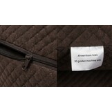 Luxe logeermatras - bruin - camping matras - reismatras - opvouwbaar matras - 200 x 70 x 15 - met kussens