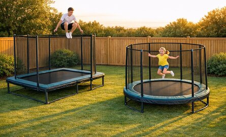 Rechthoekige trampoline vs ronde trampoline: wat is beter?