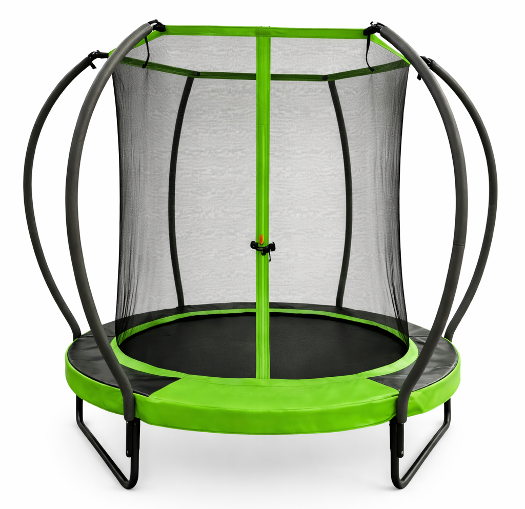Trampoline rond - 183 cm - met veiligheidsnet - groen zwart