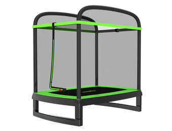 Trampoline rechthoekig 213x152 cm - met veiligheidsnet - groen