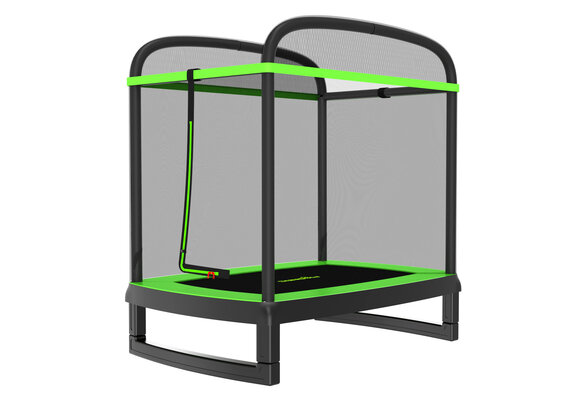 Trampoline rechthoekig 181 x 114 cm - met veiligheidsnet - groen
