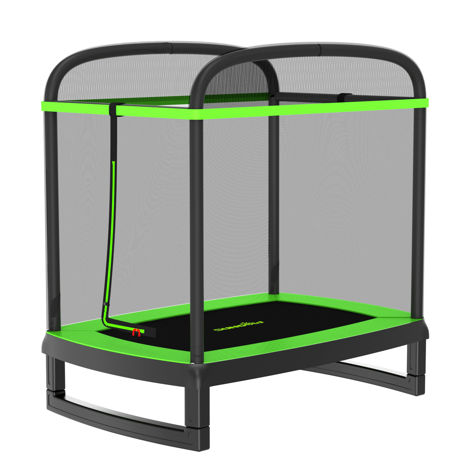 Trampoline rechthoekig 181 x 114 cm - met veiligheidsnet - groen