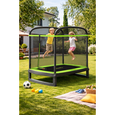 Trampoline rechthoekig 213x152 cm - met veiligheidsnet - groen