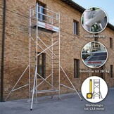 Rolsteiger - 75x180 cm - aluminium - werkhoogte 13,4 m